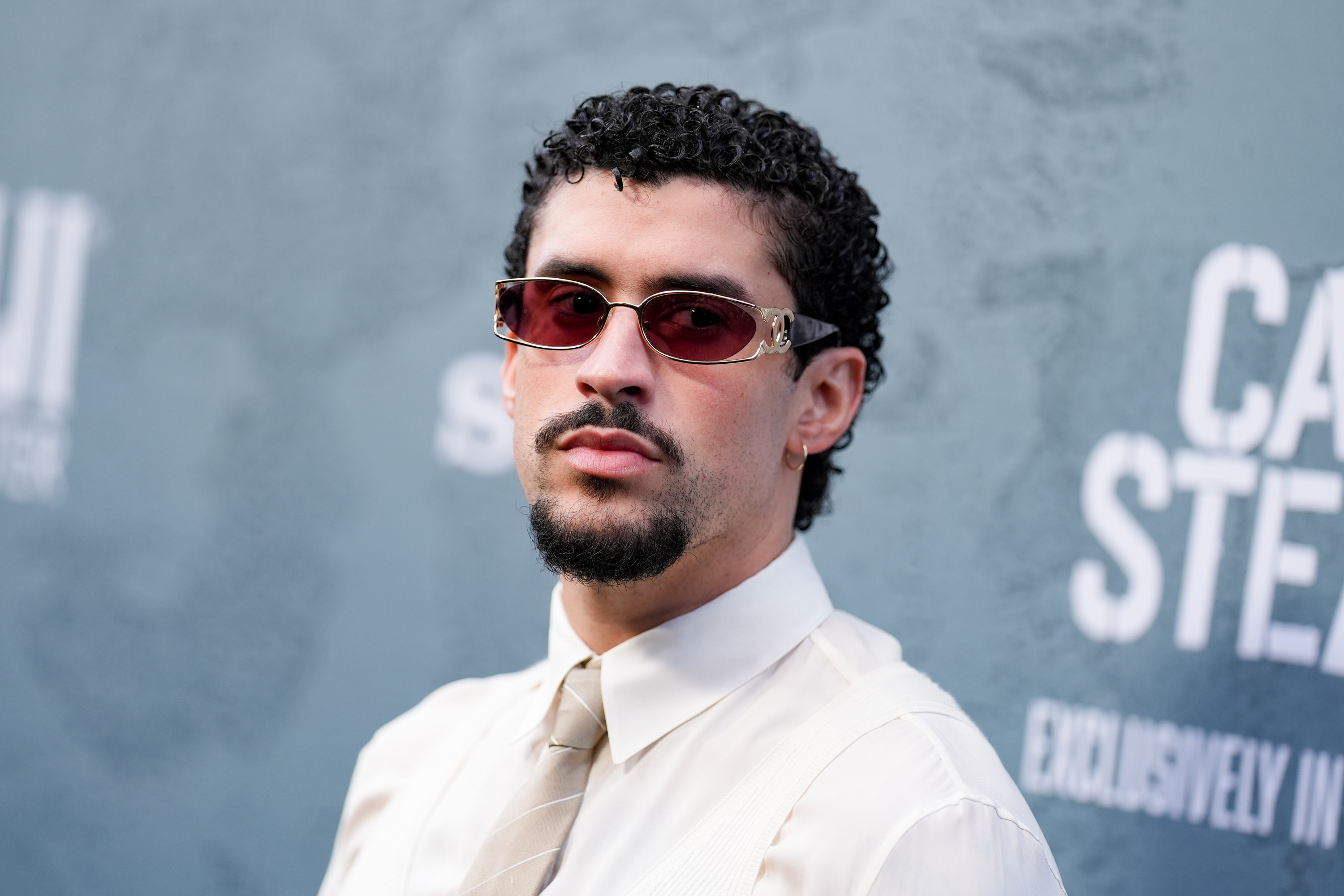 Bad Bunny at the Columbia Pictures "Caught Stealing" New York Premiere held at Regal Union Square on August 26, 2025 in New York, New York. | Source: Getty Images
