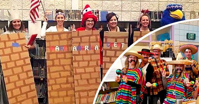 School teachers spark outrage after dressing up as Mexicans and MAGA border wall for Halloween