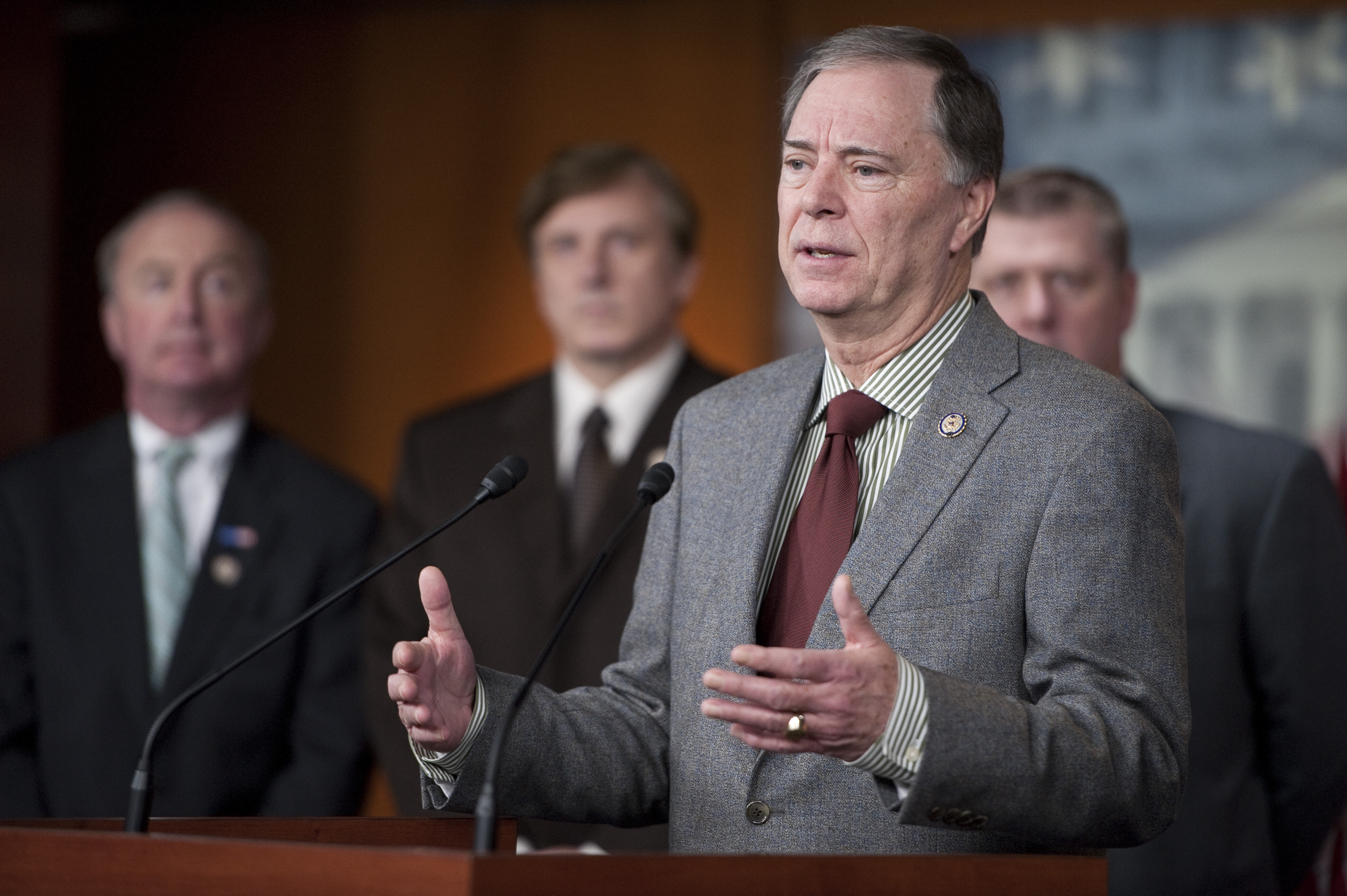 Rep. Bill Posey, R-Fla.,, speaks during a news conference on the repeal of the Independent Payment Advisory Board stipulated in the Affordable Care Act on Wednesday, January 26, 2011. | Source: Getty Images