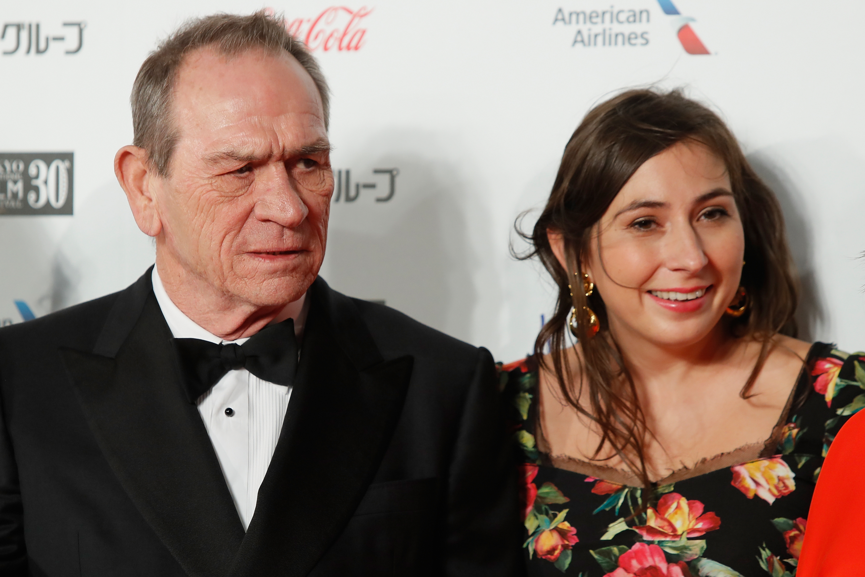 Tommy Lee Jones and Victoria Jones attend the red carpet of the 30th Tokyo International Film Festival at Roppongi Hills on October 25, 2017