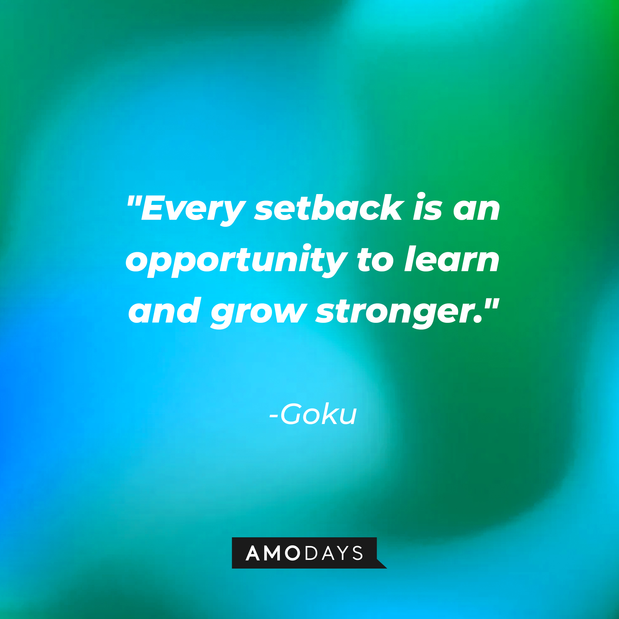 Goku's quote: "Every setback is an opportunity to learn and grow stronger." | Source: youtube.com/DragonballBlack