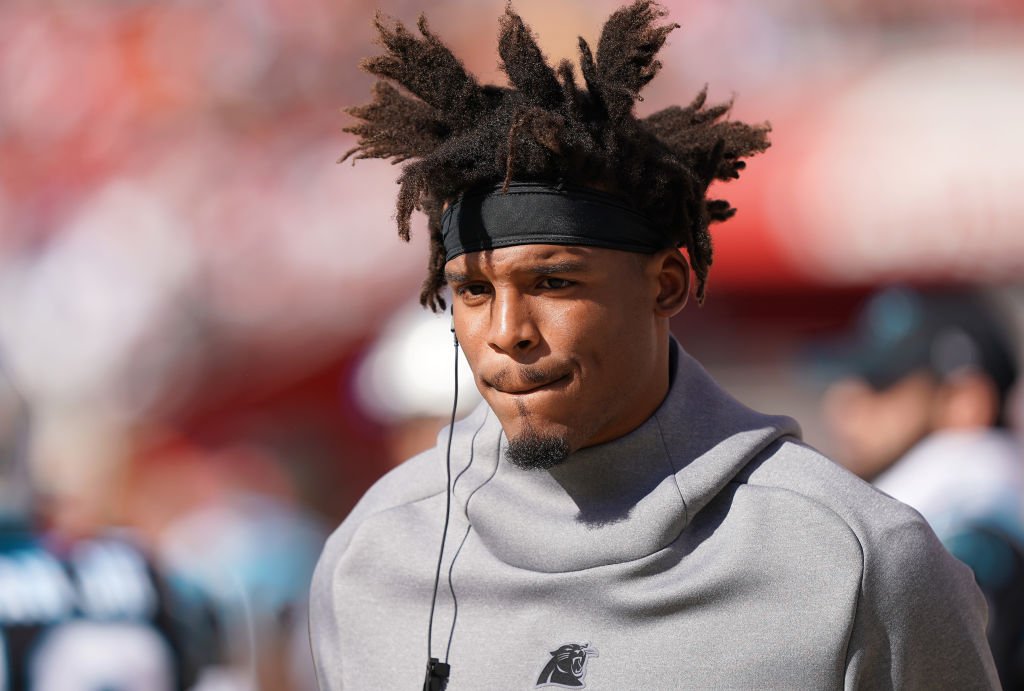 Cam Newton #1 of the Carolina Panthers on the sidelines against the San Francisco 49ers during an NFL football game at Levi's Stadium on October 27, 2019 in Santa Clara, California | Photo: Getty Images