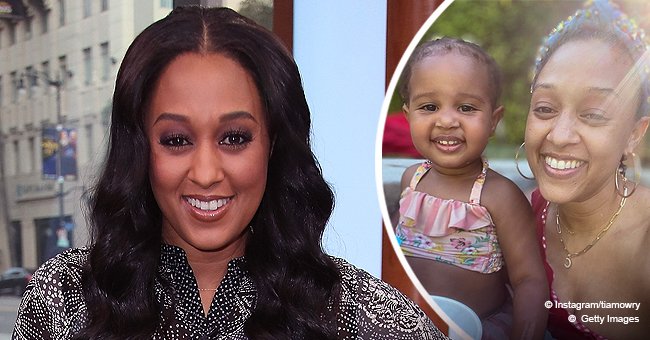 Tia Mowry of 'Sister Sister' and Daughter Cairo Flash Smiles in Swimsuits