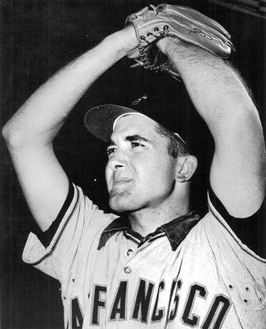 Professional baseball player Mike McCormick in 1961. | Source: Wikimedia Commons.