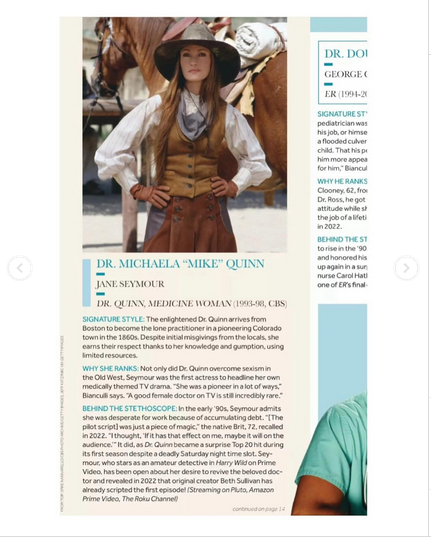 Jane Seymour on a magazine story | Source: Instagram.com/janeseymour/