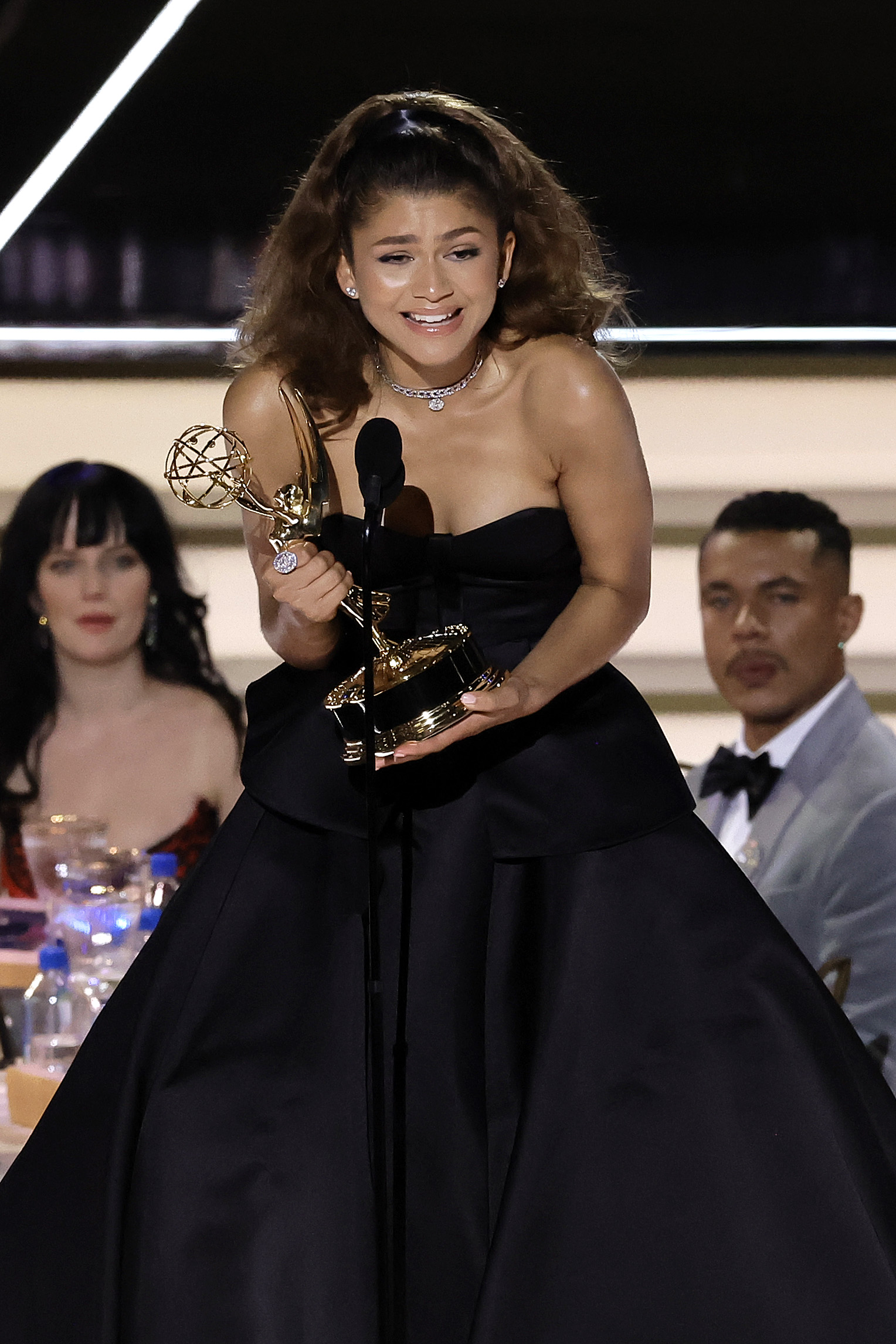 Zendaya accepts Outstanding Lead Actress in a Drama Series for "Euphoria" onstage during the 74th Primetime Emmys at Microsoft Theater in Los Angeles, California, on September 12, 2022. | Source: Getty Images