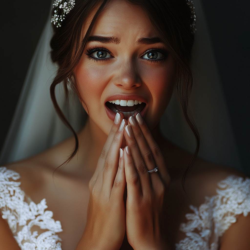 An emotional bride | Source: Midjourney