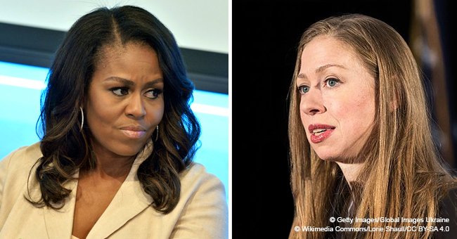 Michelle Obama shared her gratitude for the Bush twins and Chelsea Clinton's support of her kids
