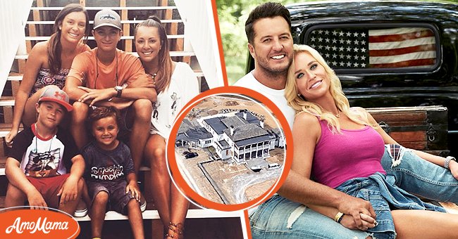 Luke Bryan and his wife Caroline, alongside their children. | Source: Getty Images
