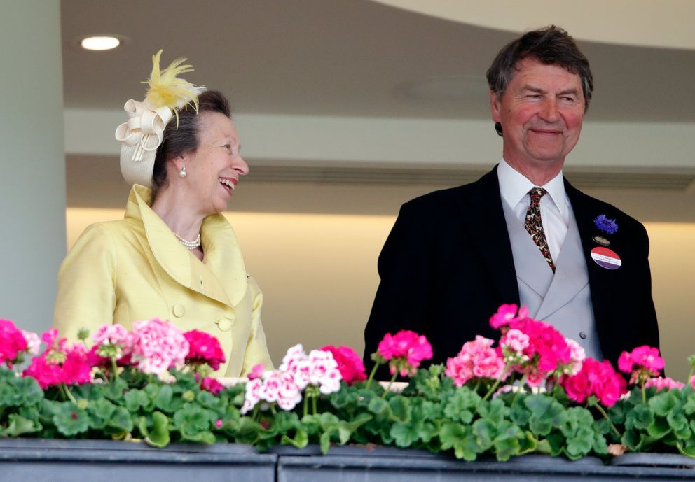Princess Anne, Princess Royal and Vice Admiral Timothy Laurence attend the third day of Royal Ascot at Ascot Racecourse on June 17, 2021 in Ascot, England.  |  Source: Getty Images