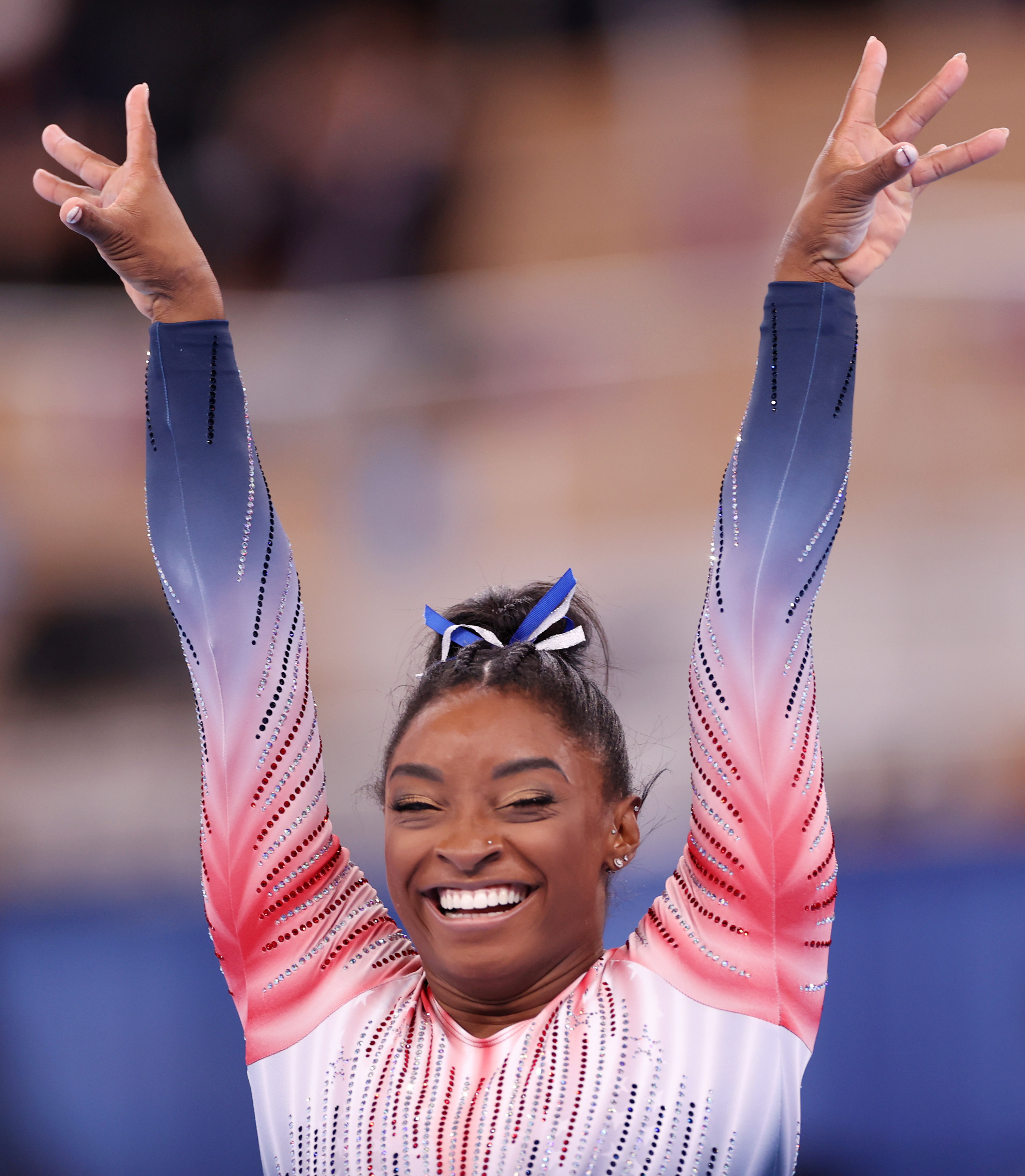 Simone Biles of Team United States competes in the Women's Balance Beam Final on day eleven of the Tokyo 2020 Olympic Games at Ariake Gymnastics Centre on August 03, 2021 in Tokyo, Japan. | Source: Getty Images