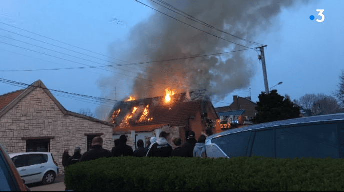 Incendie près de Douai. | Photo : France 3 Nord Pas-de-Calais