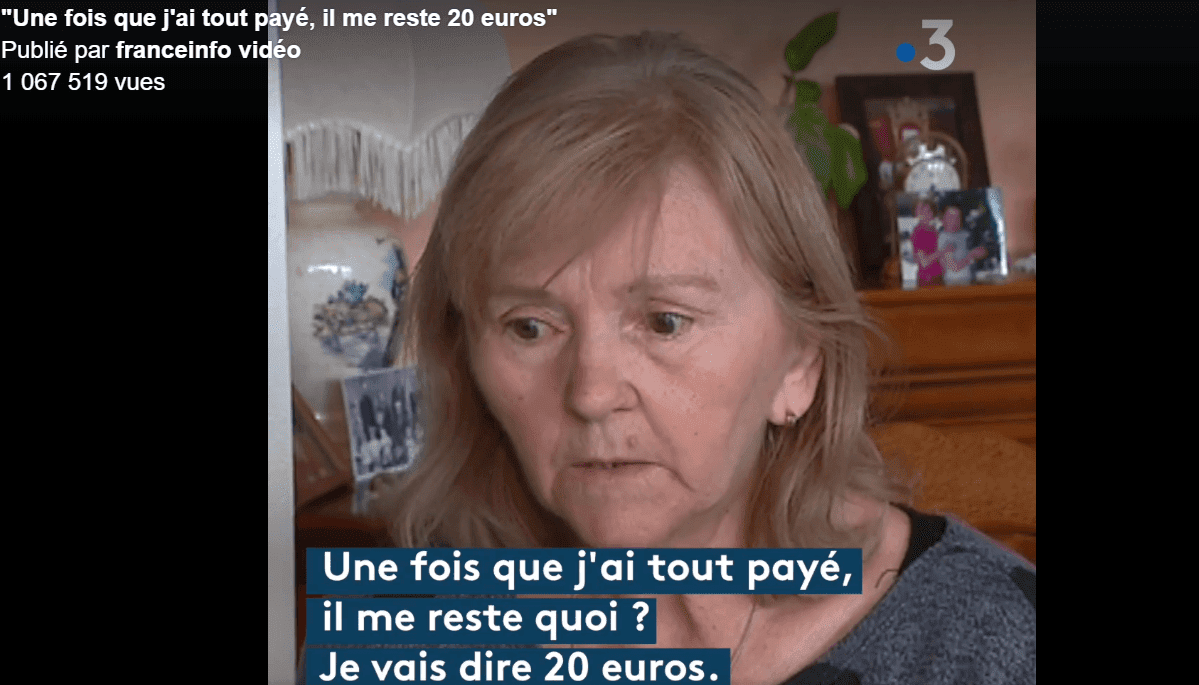 Monique explique pourquoi elle va défiler jeudi pour défendre son pouvoir d'achat. | Photo: Facebook / franceinfo vidéo