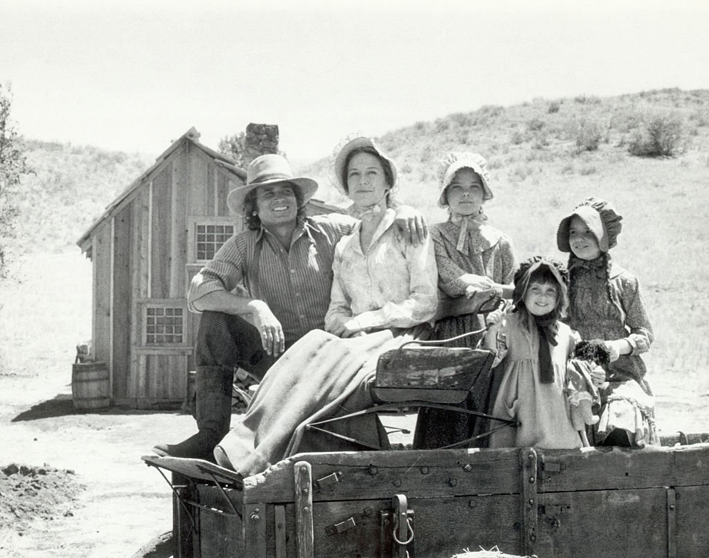 Cast of "Little House on the Prairie" Michael Landon, Karen Grassle, Melissa Sue Anderson, Sidney and Lindsey Greenbush, and Melissa Gilbert | Photo: Getty Images