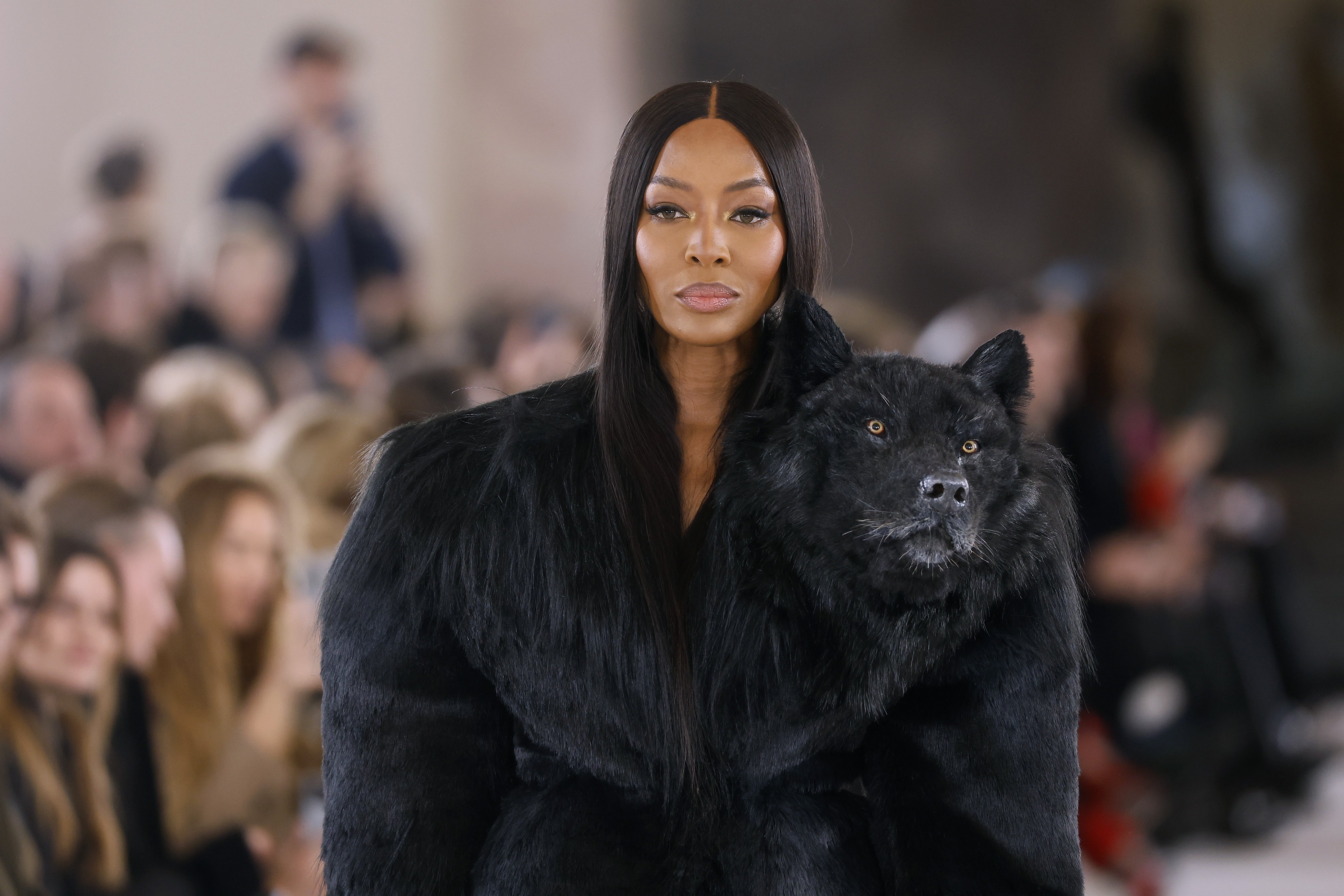 Naomi Campbell walking the runway in Paris in 2023. | Source: Getty Images