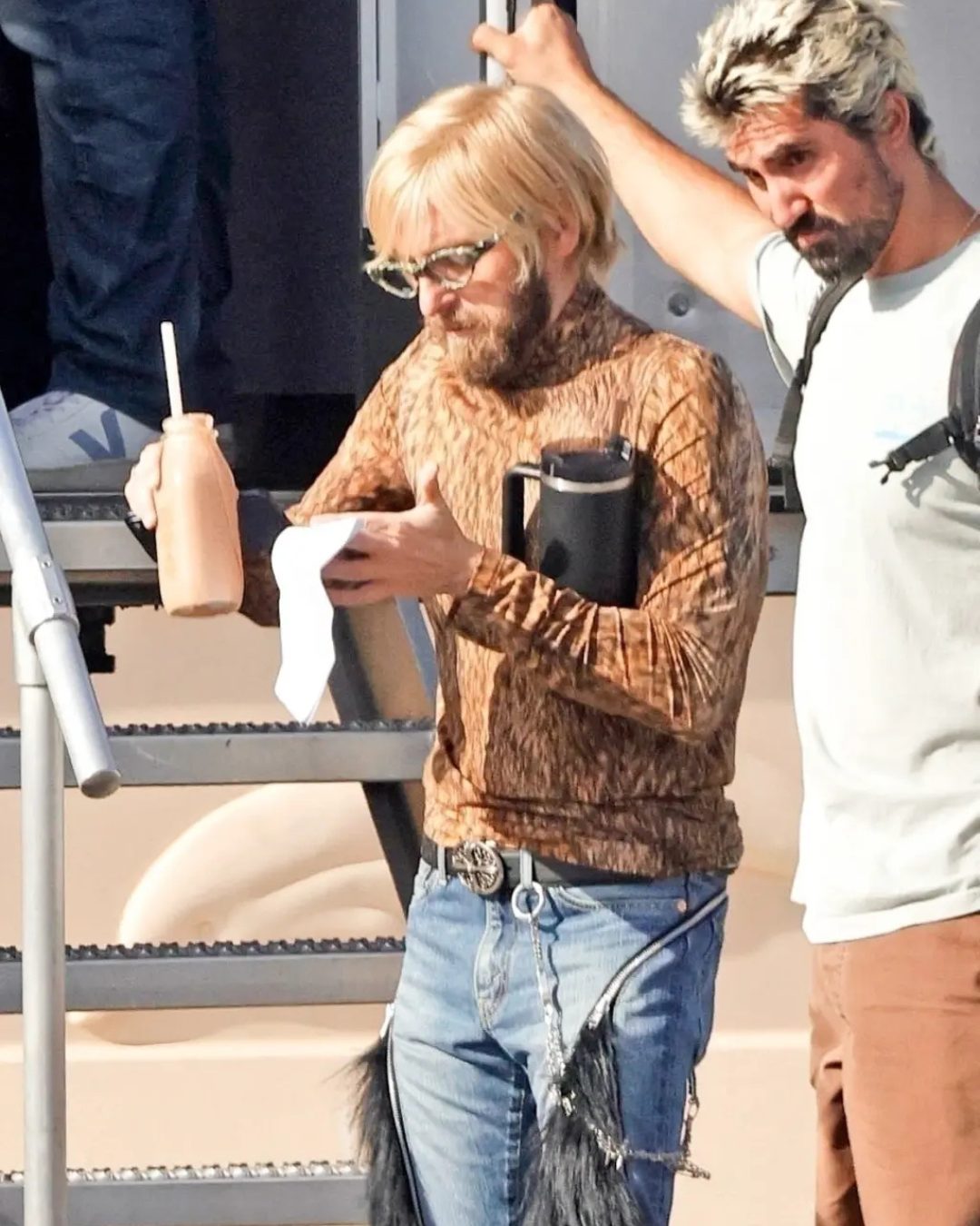 Jonah Hill is seen on the set of "Cut Off" in Los Angeles on October 6, 2025. | Source: Instagram/pagesix