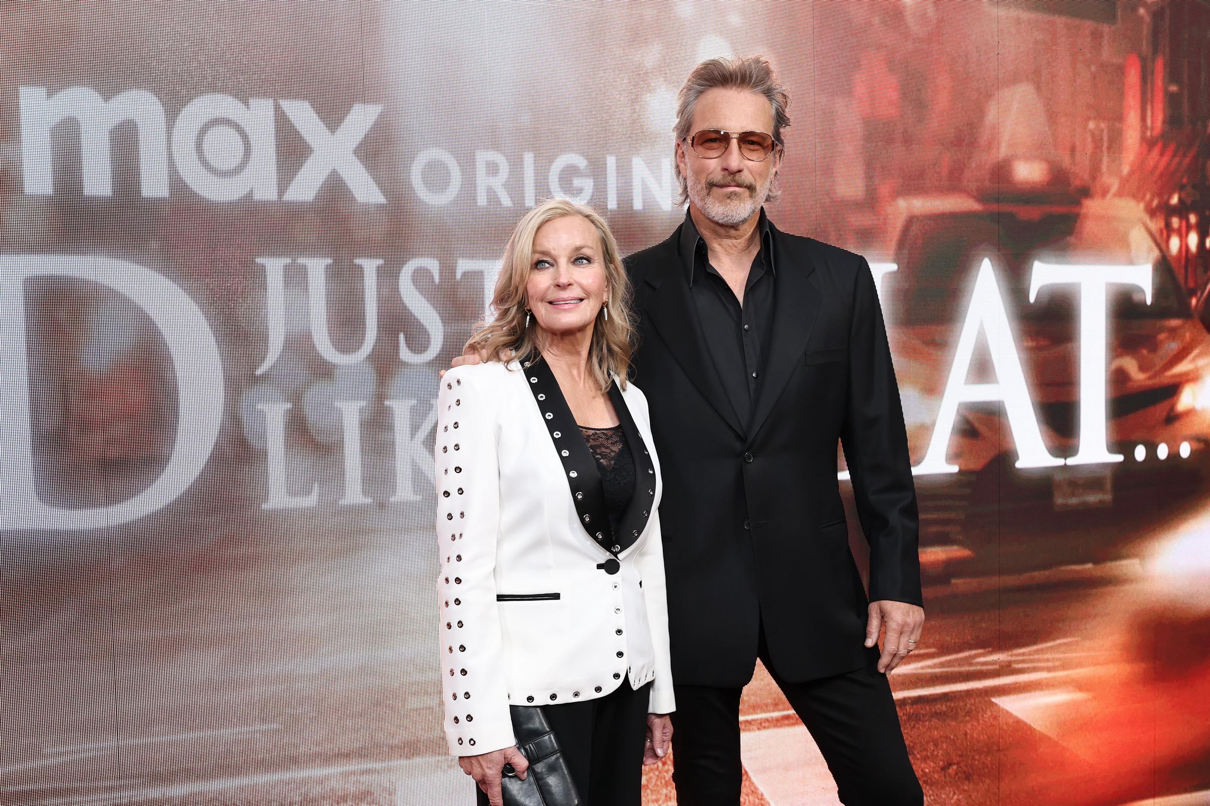 Bo Derek, John Corbett at the photo call for Max Original Series "And Just Like That..." Season 3 on May 21, 2025 in New York | Source: Getty Images