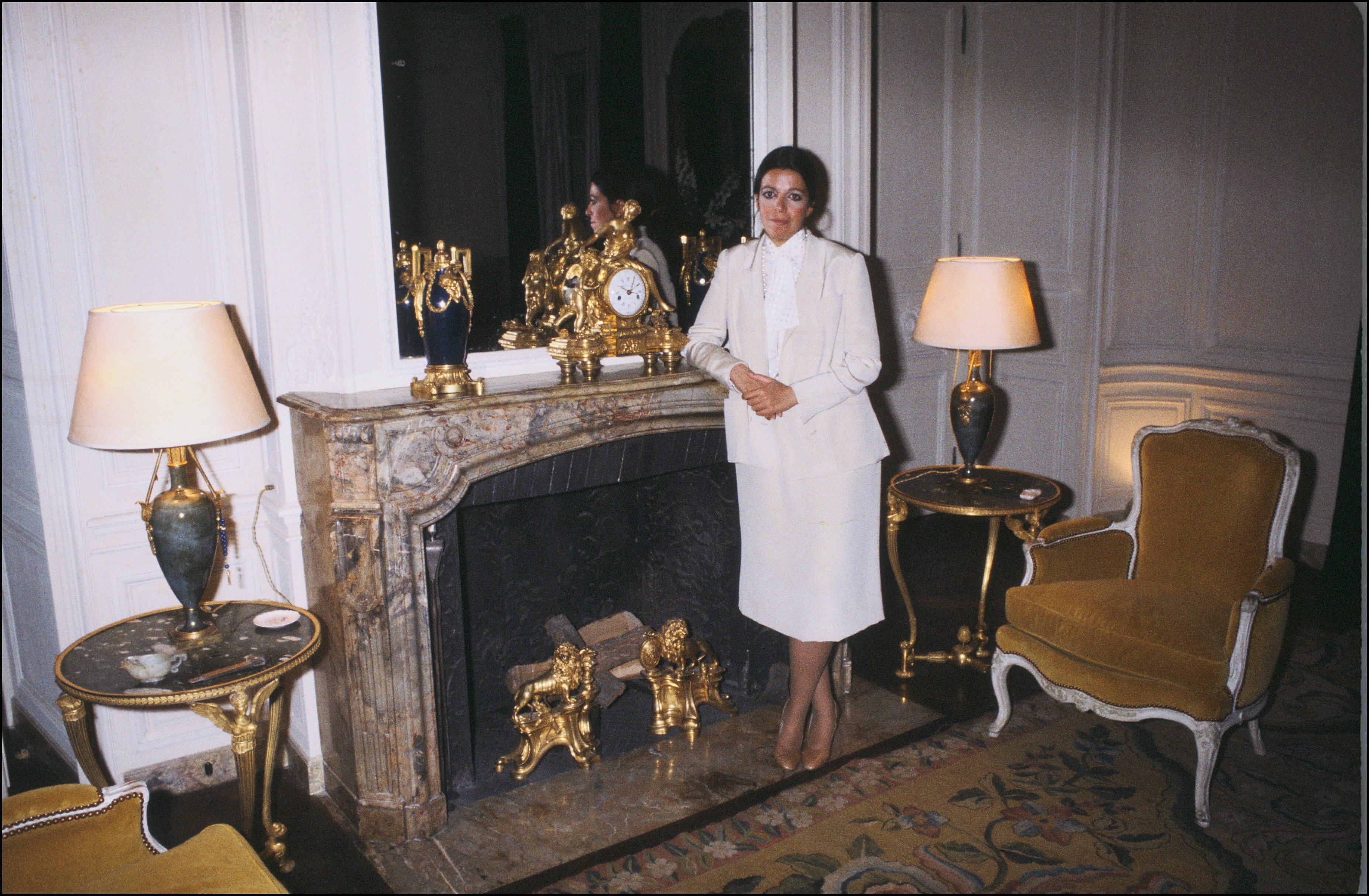 Christina Onassis en su hogar en Francia a mediados de los 80s. | Foto: Getty Images