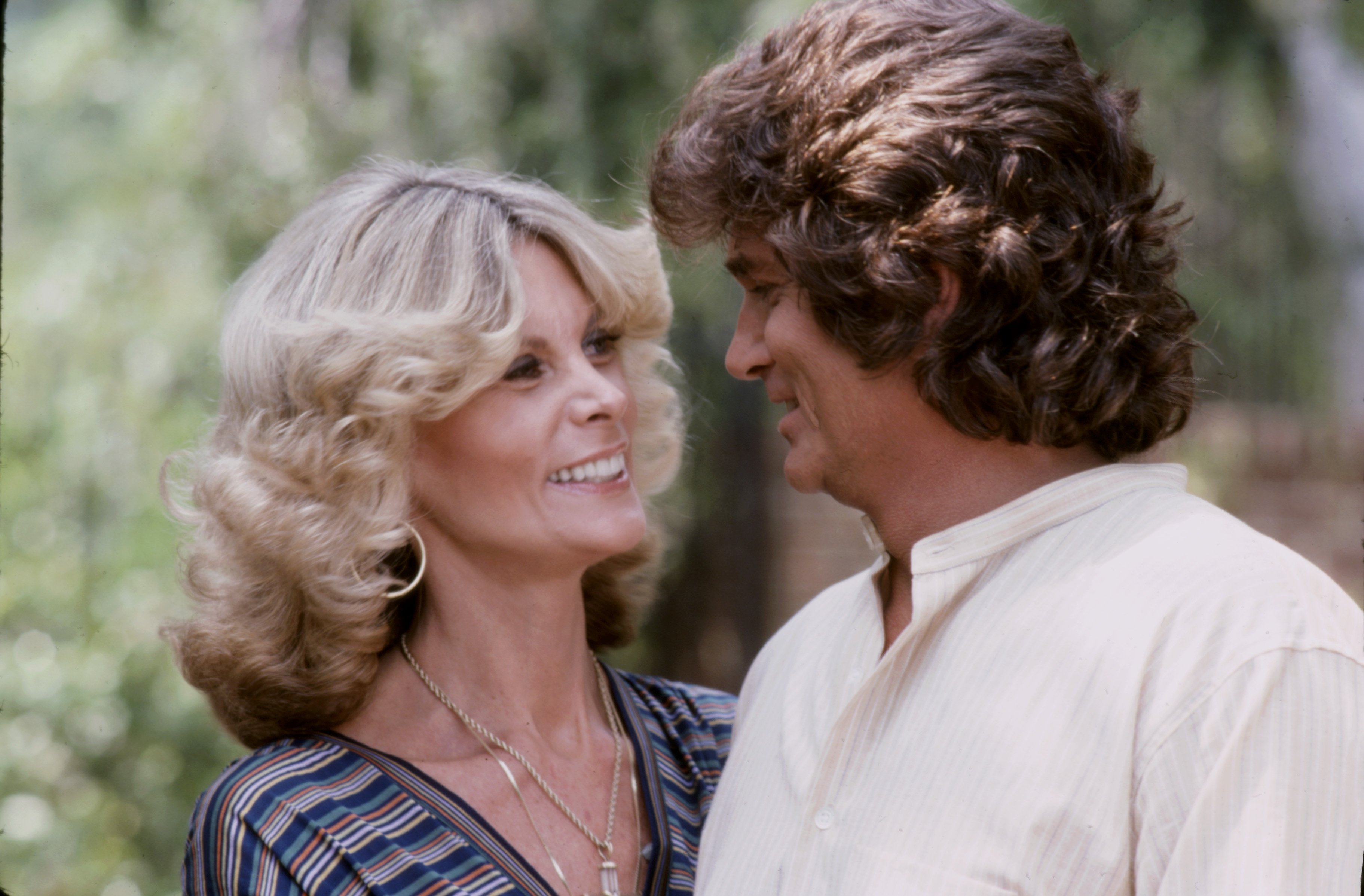 Lynn Noe Landon and spouse Michael Landon during their appearance on the ABC TV special "The Barbara Walters Special," in 1978. | Source: Getty Images