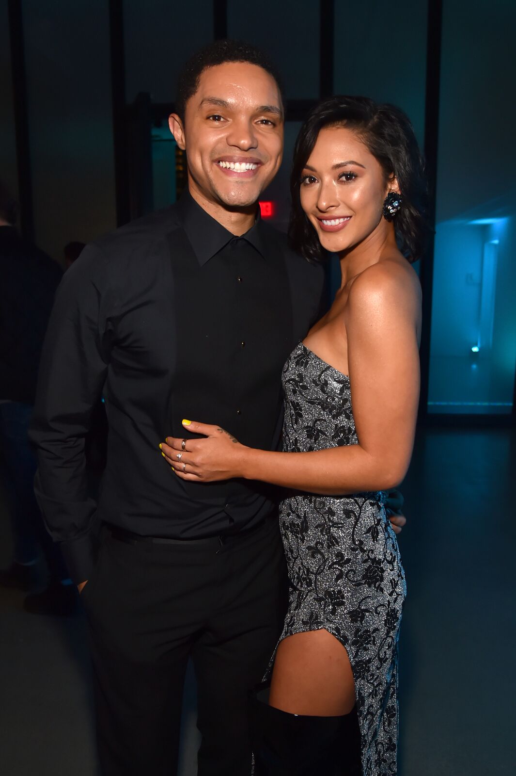 Trevor Noah and Jordyn Taylor at the Universal Music Group's 2018 After Party to celebrate the Grammy Awards in New York | Source: Getty Images