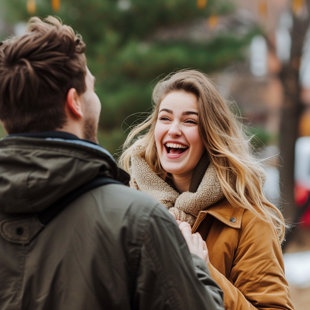 A smiling couple | Source: Midjourney