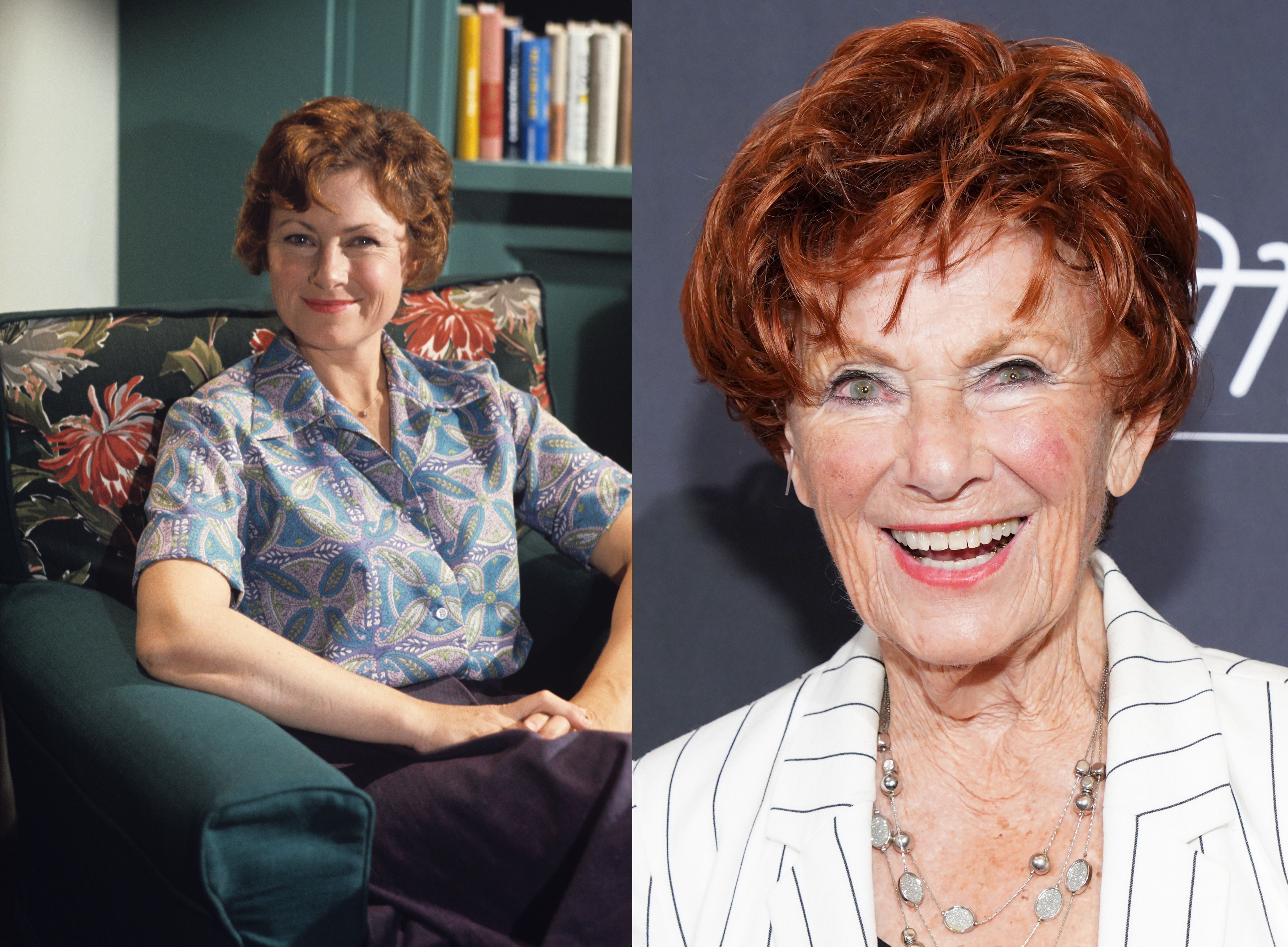 Marion Ross as Marion Cunningham on season one of "Happy Days." | Marion Ross attends Garry Marshall Theatre's 3rd Annual Founder's Gala Honoring Original "Happy Days" Cast at The Jonathan Club on November 13, 2019 in Los Angeles, California. | Source: Getty Images