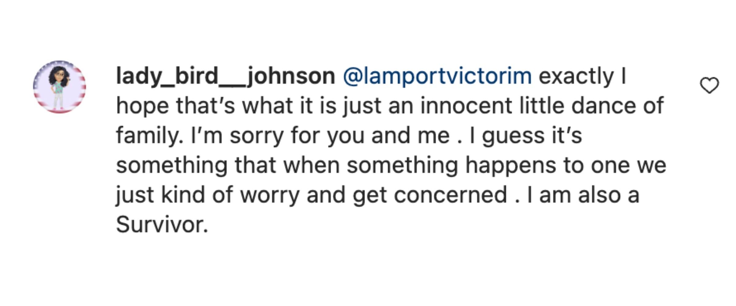 A fan’s comment on Catherine Zeta Jones’ Instagram post | Source: Instagram/Catherinezetajones