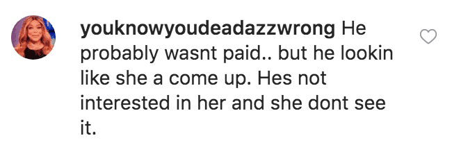 A fans' comment from The Shade Room's post. | Photo: instagram.com/theshaderoom