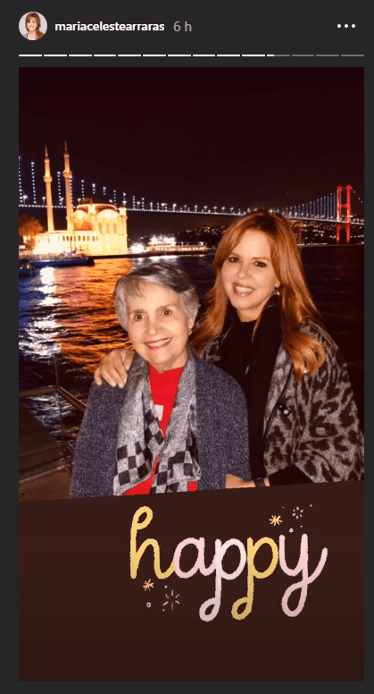 María Celeste Arrarás posando junto a su madre. | Imagen: Instagram/mariacelestearraras