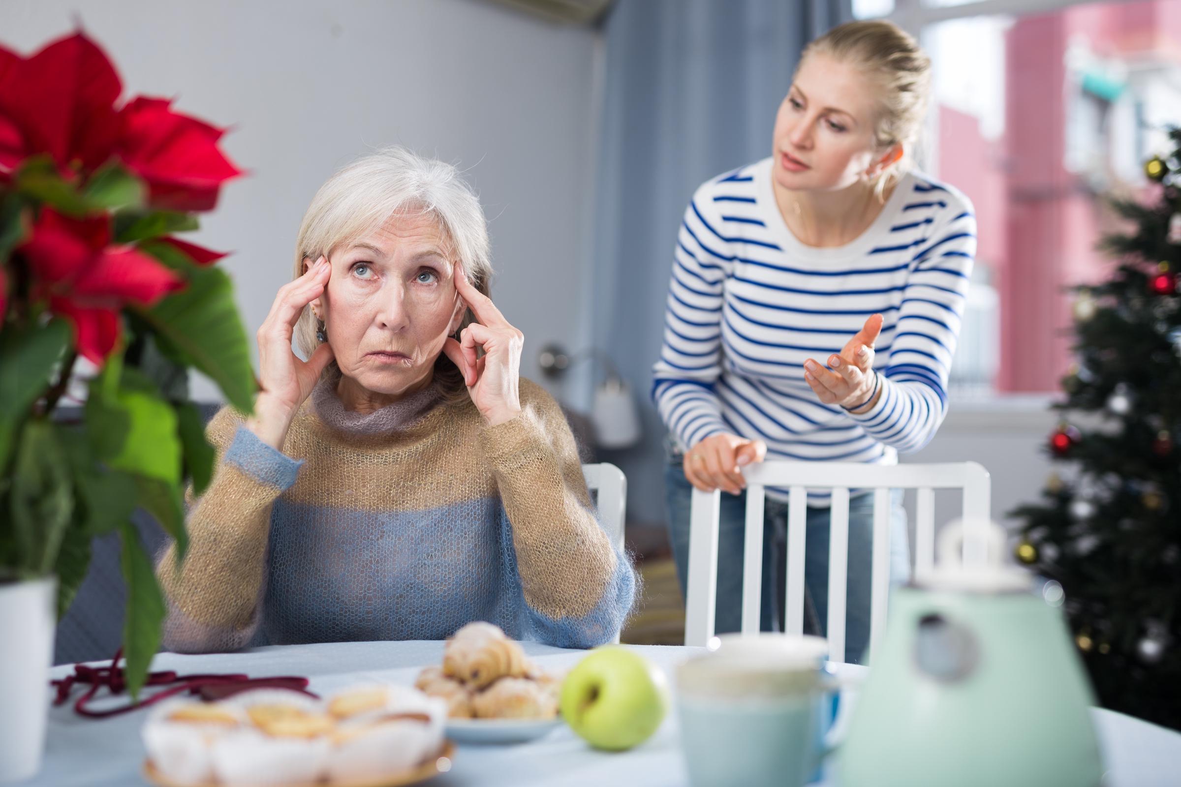A woman arguing with an older woman during the holidays | Source: Shutterstock