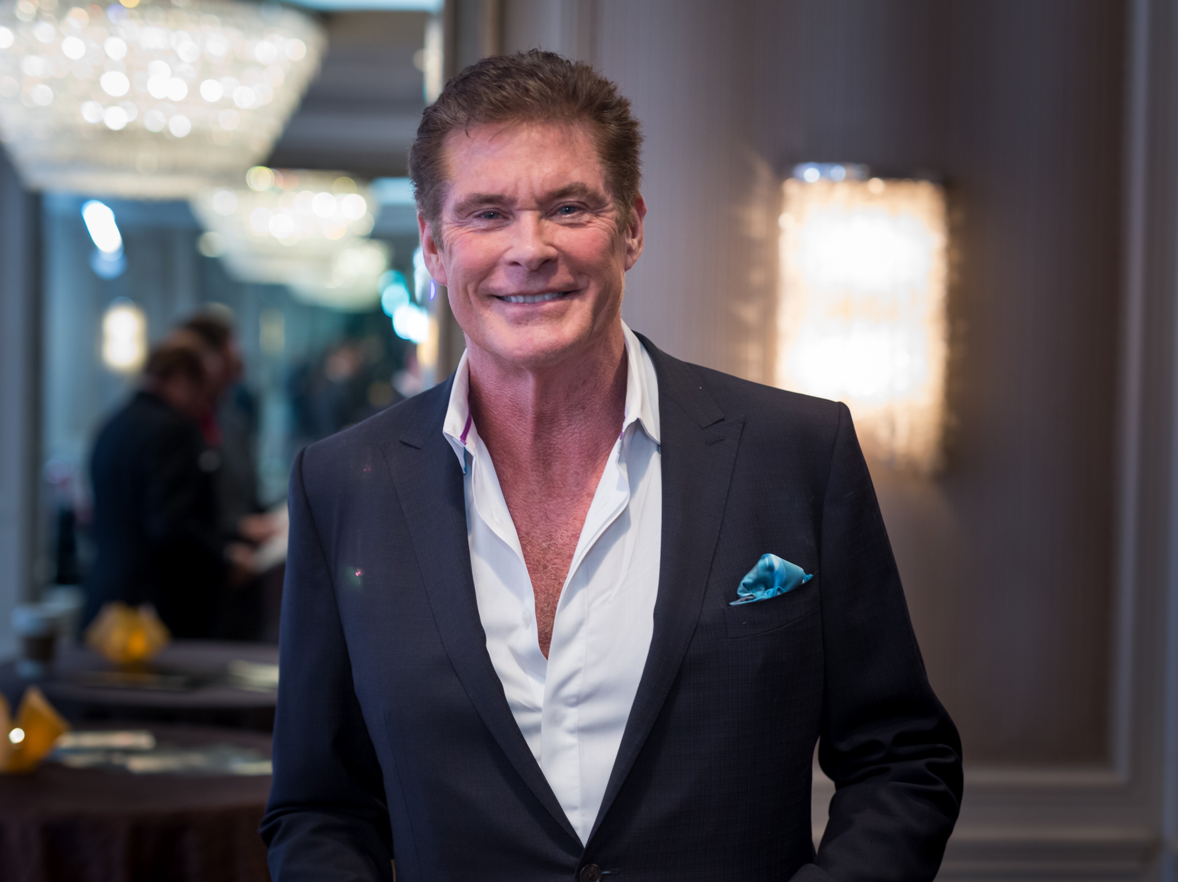 David Hasselhoff attends The Newsmaker Luncheon Series: A Moment In Time: Must See TV at the Beverly Wilshire Four Seasons Hotel on February 7, 2017, in Beverly Hills, California. | Source: Getty Images.