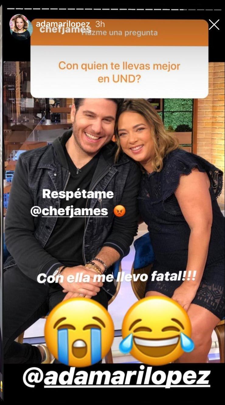 Historia de Instagram del Chef James.| Imagen: Instagram/Chefjames Historia de Instagram del Chef James.| Imagen: Instagram/Chefjames