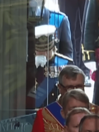 King Charles III sheds a tear at Queen Elizabeth II's funeral at Westminster Abbey on September 19, 2022 | Source: YouTube.com/SkyNews