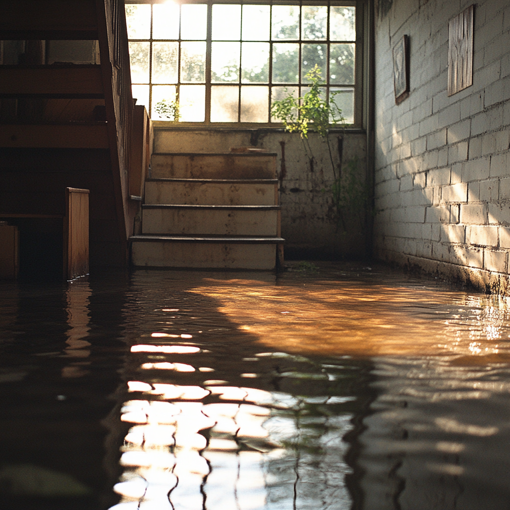 A basement with water damage | Source: Midjourney