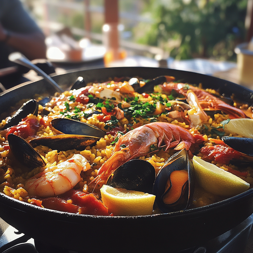 A pot of paella | Source: Midjourney