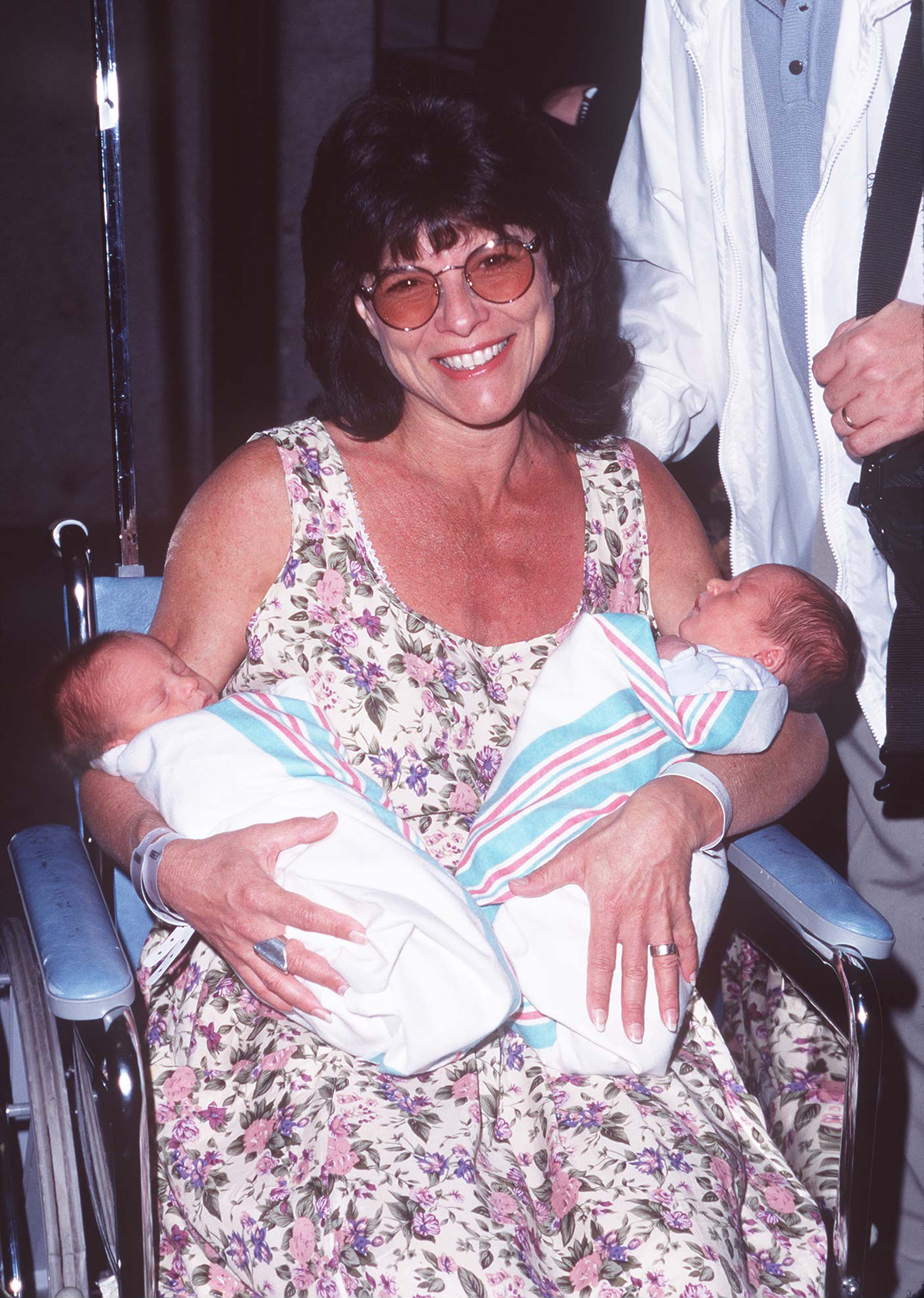 Adrienne Barbeau with Twin Sons Walker Steven and William Dalton on March 17, 1997 | Source: Getty Images