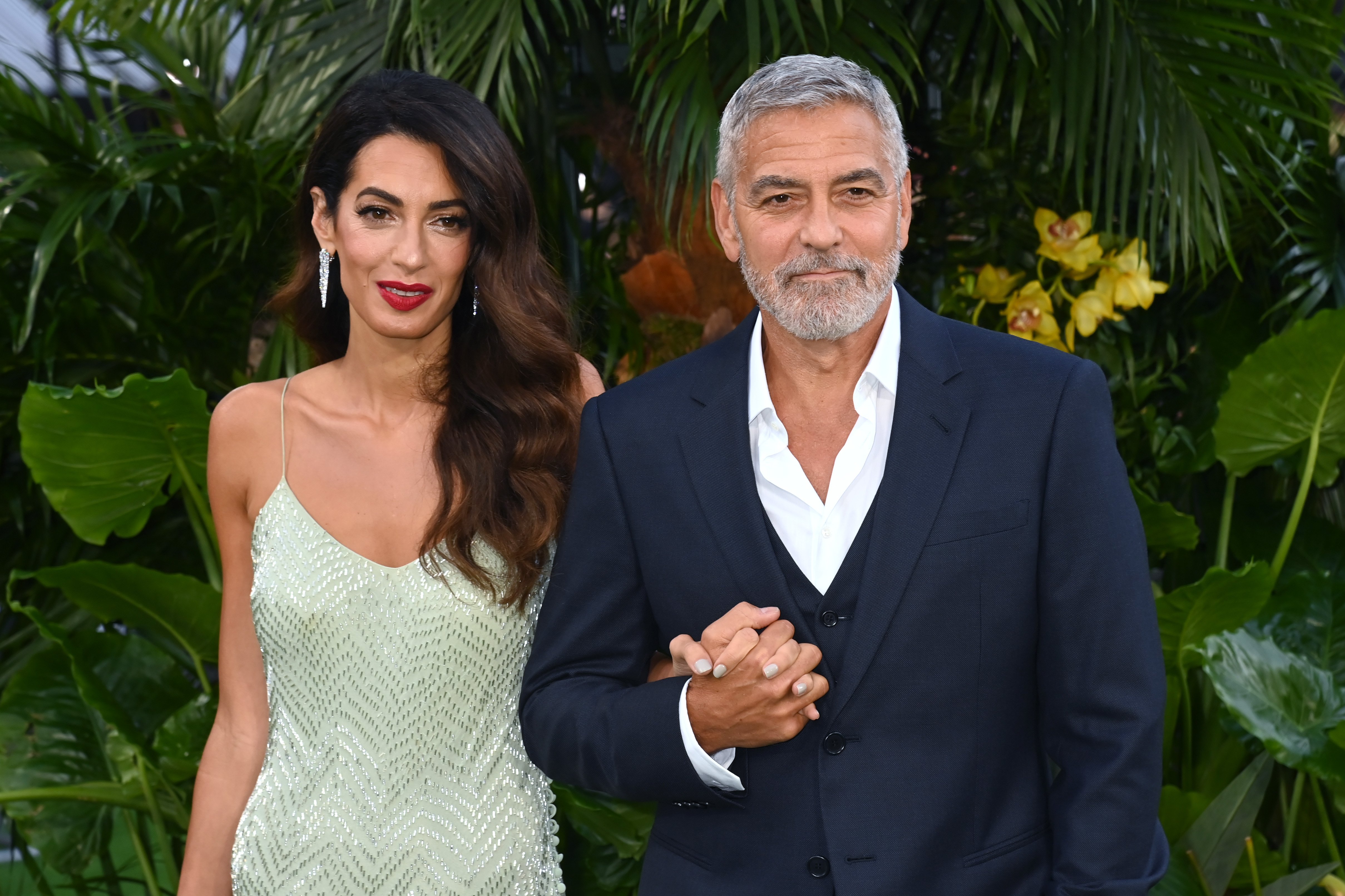 Amal Clooney and George Clooney attend the "Ticket To Paradise" World Film Premiere at Odeon Luxe Leicester Square on September 07, 2022 in London, England | Source: Getty Images