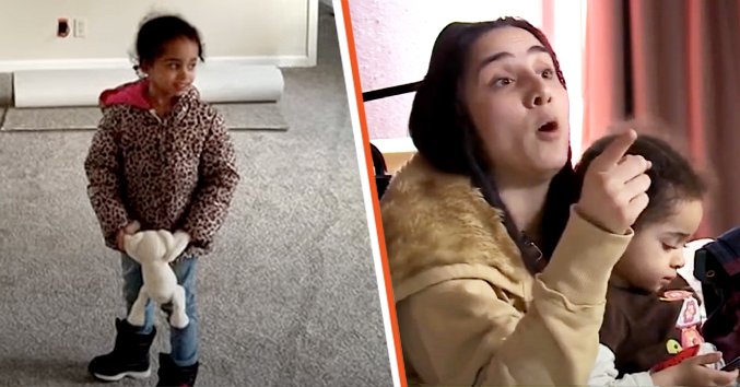 Lyanna stands in what may be her new home [left] Ashley Lagoo-Mckinnie and her daughter [right] | Photo: youtube/TMJ4 News