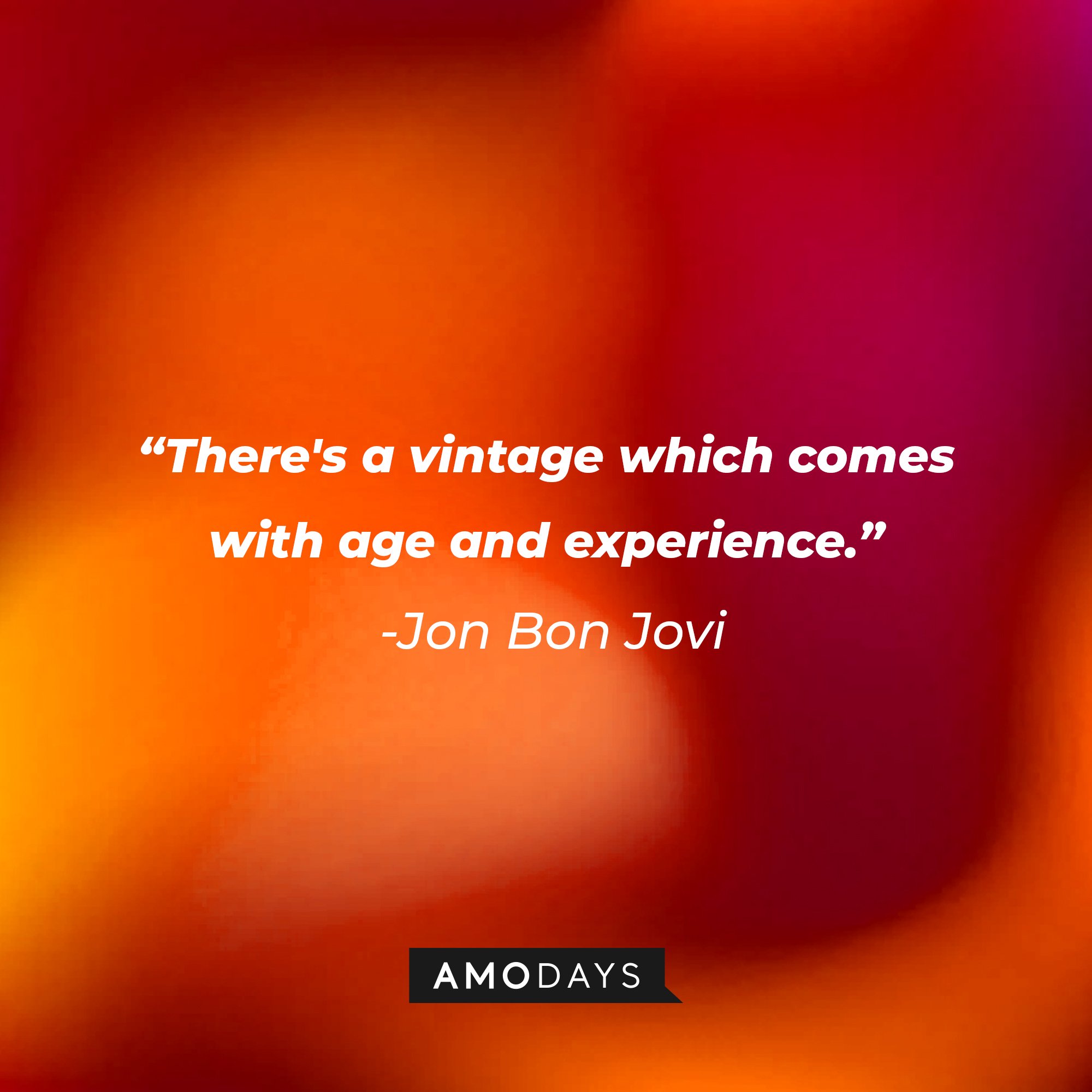 Jon Bon Jovi’s quote: "There's a vintage which comes with age and experience." | Image: AmoDays