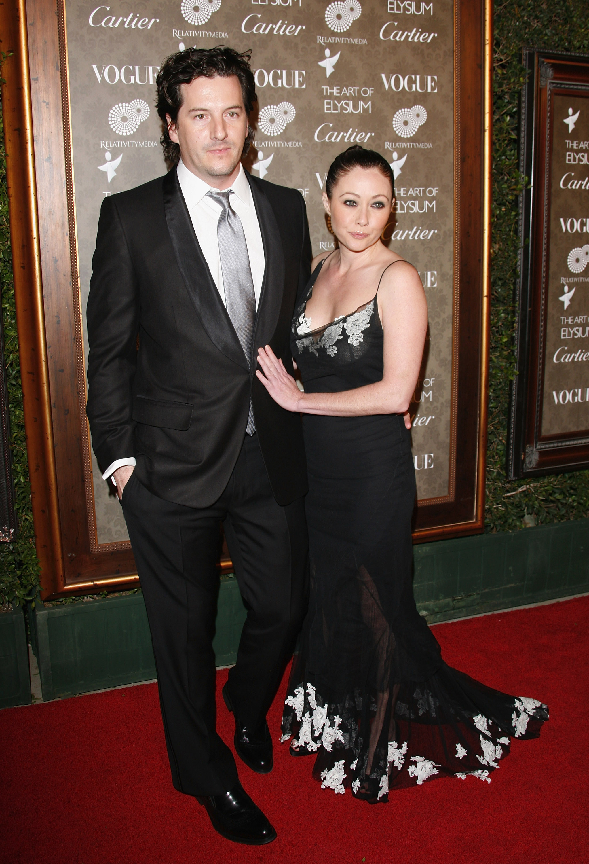 Shannen Doherty and Kurt Iswarienko arrive at the Art of Elysium 2nd Annual Heaven Gala held at Vibiana in Los Angeles, California on January 10, 2009. | Source: Getty Images