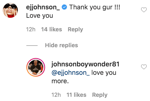 EJ Johnson commented on a birthday tribute from his bother Andre Johnson | Source: Instagram.com/johnsonboywonder81