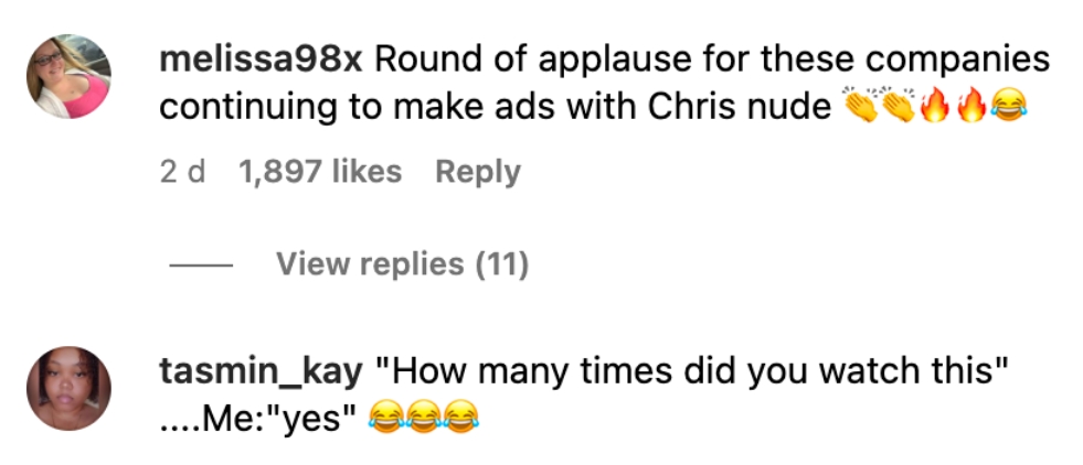 Appreciative comments on Chris Meloni latest naked ad. | Source: instagram.com/chris_meloni/