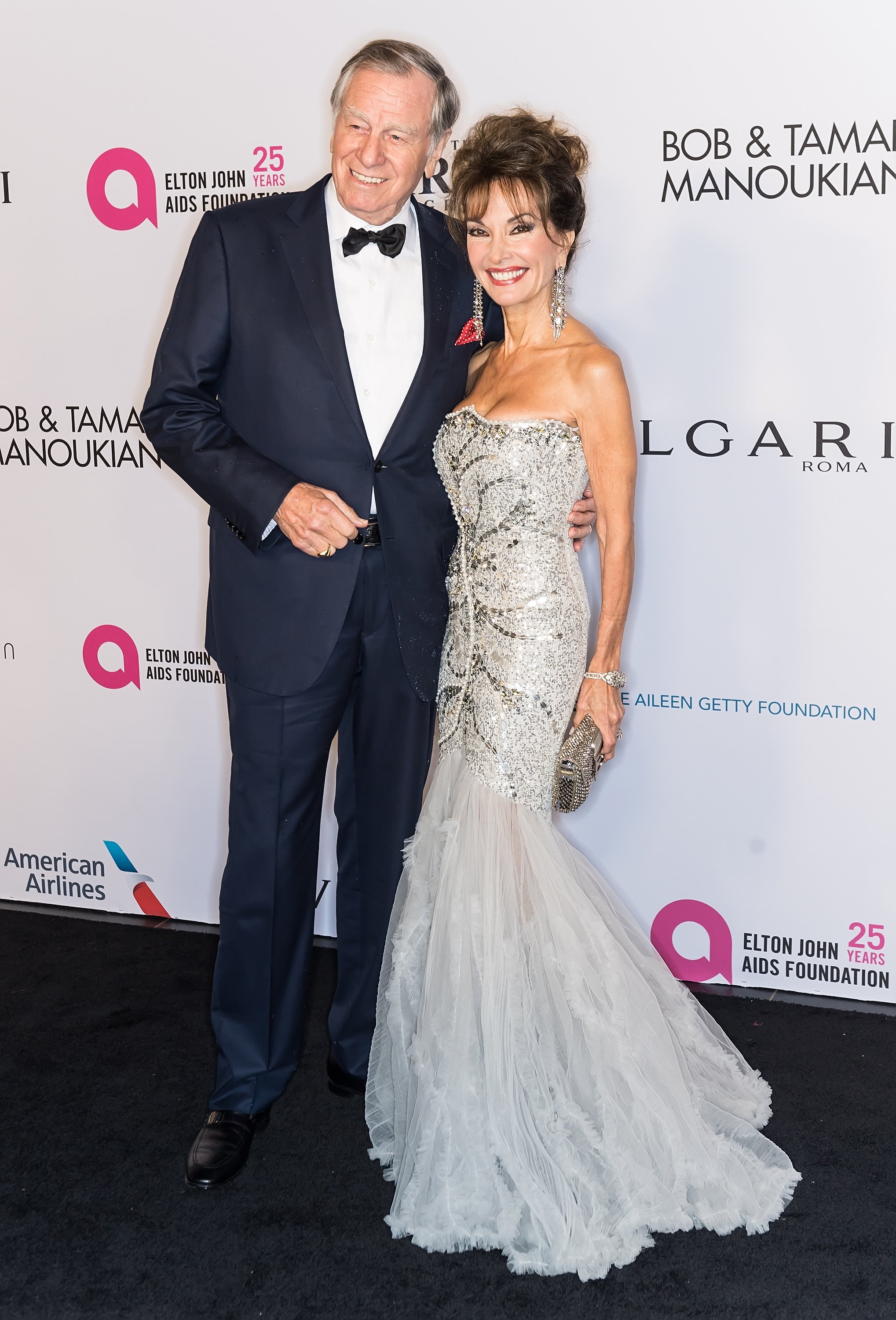 Helmut Huber and actress Susan Lucci attend as the Elton John AIDS Foundation commemorates its 25th year and honors founder Sir Elton John during the New York Fall Gala at the Cathedral of St. John the Divine on November 7, 2017, in New York City. | Source: Getty Images