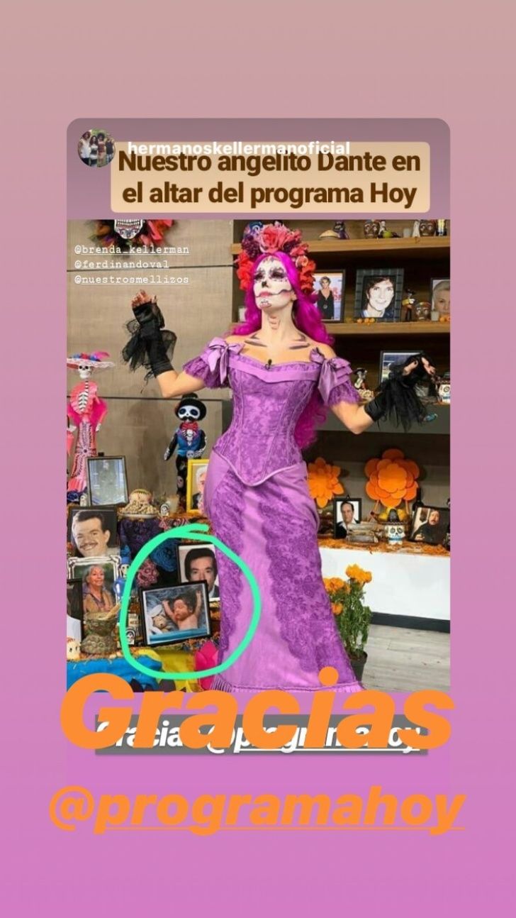 Altar de Dïa de Muertos de Dante Valencia Kellerman. | Fuente: instagram/brenda_kellerman Altar de Dïa de Muertos de Dante Valencia Kellerman. | Fuente: instagram/brenda_kellerman