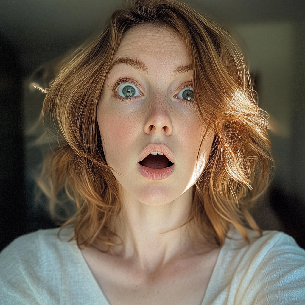 A shocked woman | Source: Midjourney