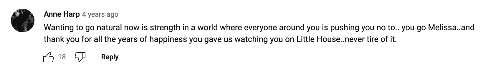 A comment by a user, 2018 | Source: youtube.com/@TODAY