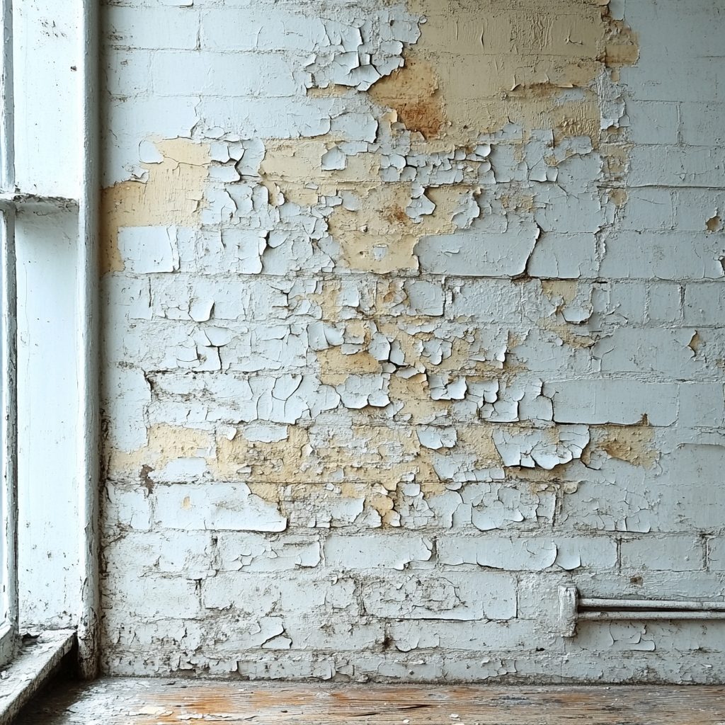 Paint peeling off the walls | Source: Midjourney