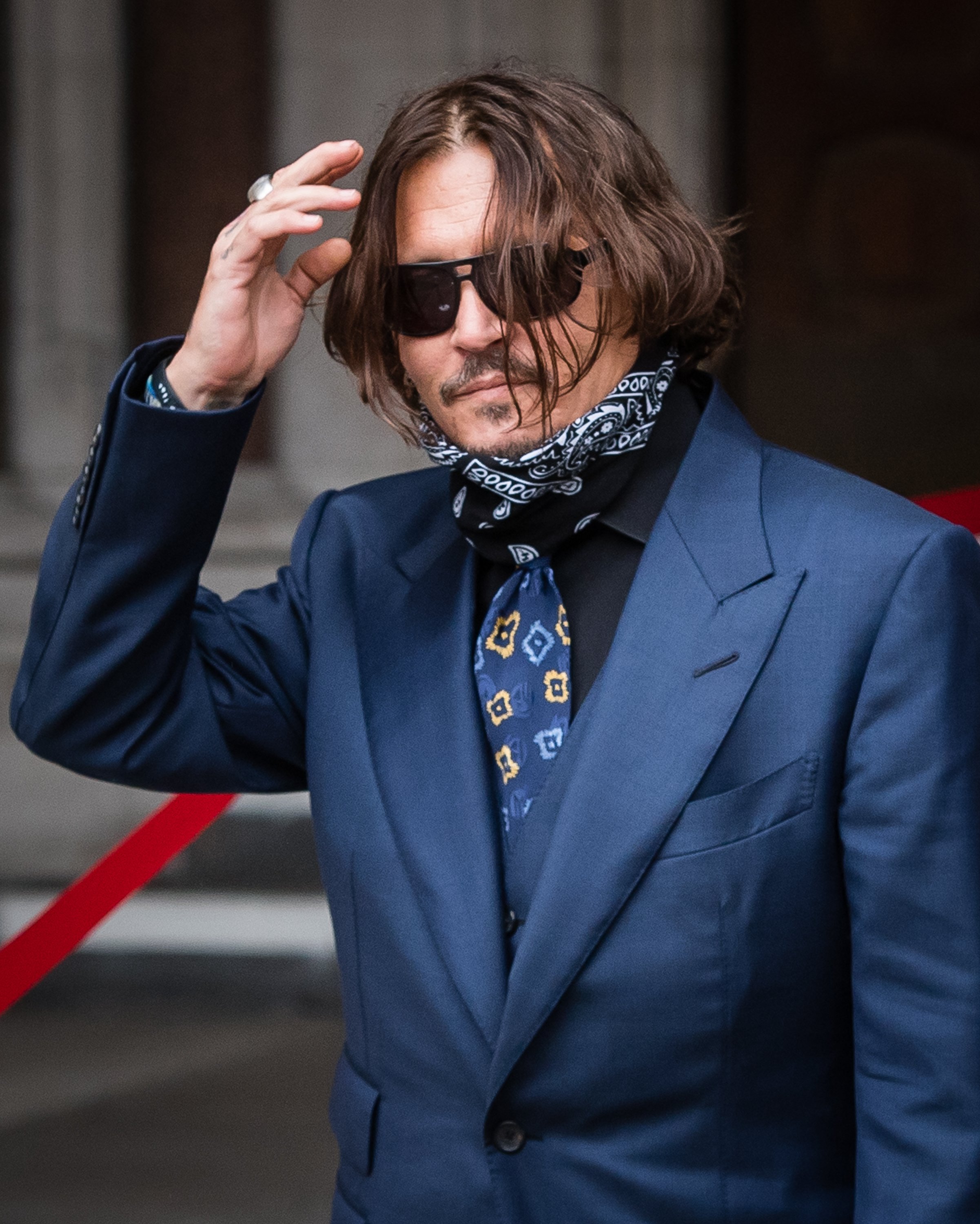 Johnny Depp arrives at the Royal Courts of Justice, Strand on July 09, 2020 in London, England. The Hollywood actor is taking News Group Newspapers, publishers of The Sun, to court over allegations that he was violent towards his ex-wife, Amber Heard. | Source: Getty Images
