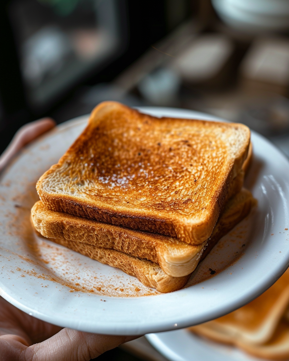 A plate of toast | Source: Midjourney