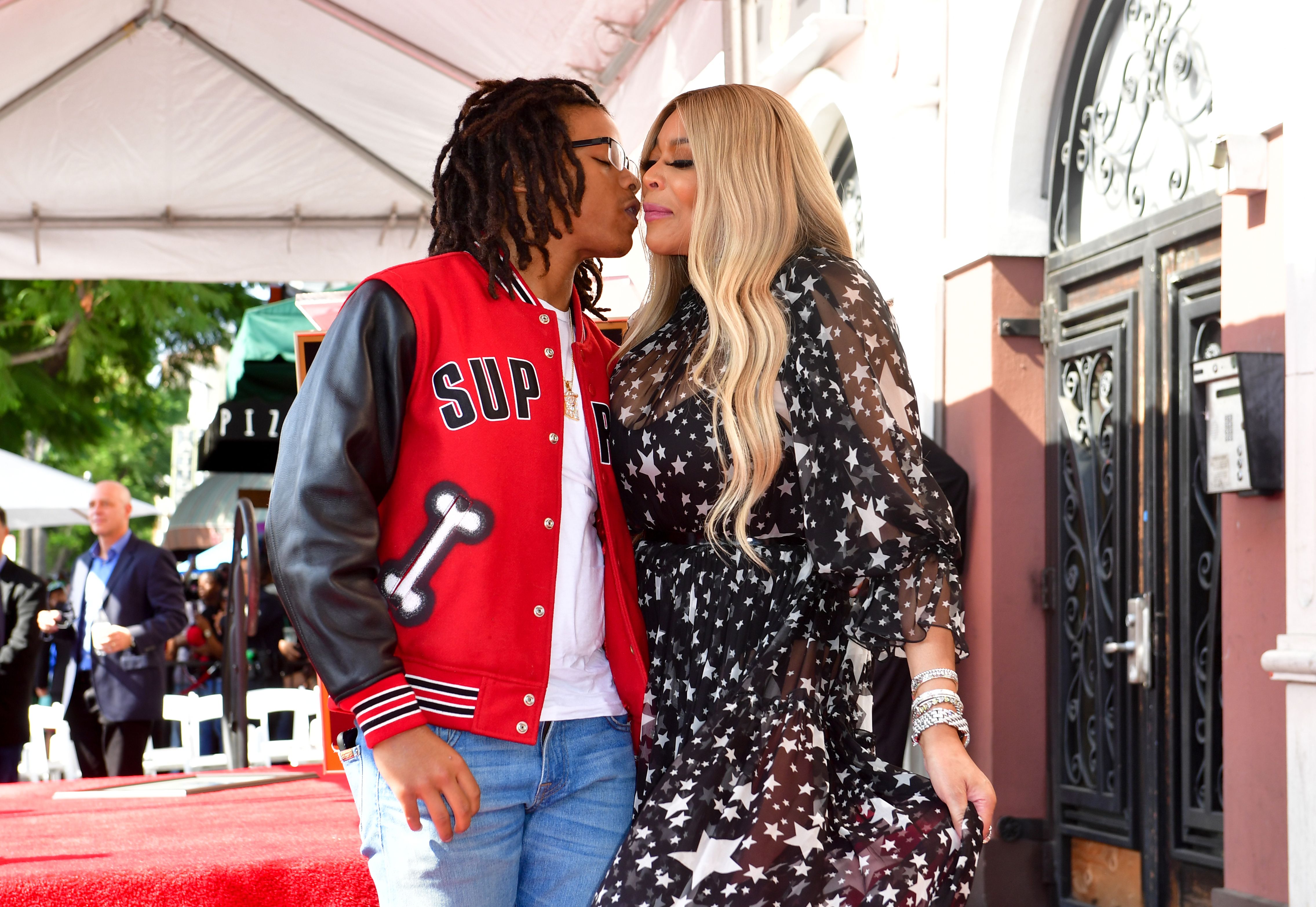 Wendy Williams and Kevin Hunter Jr. pose at her Hollywood Walk of Fame ceremony on October 17, 2019 in Hollywood. | Source: Getty Images